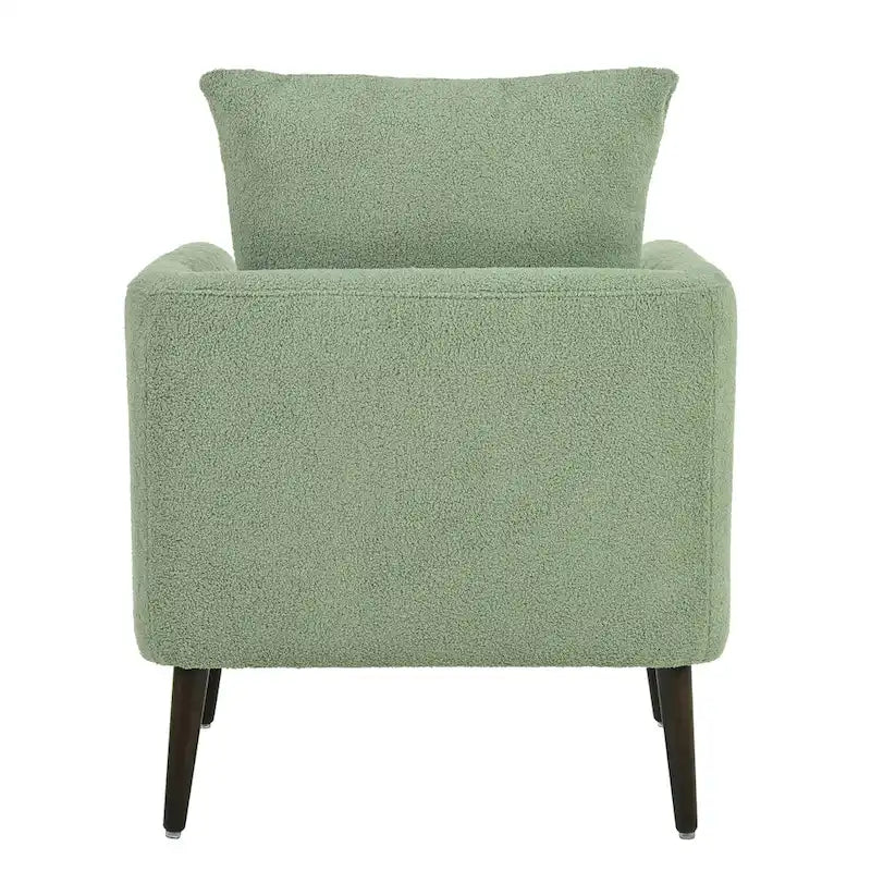 Green 26.77 Upholstered Arm Chair with Solid Wood Legs
