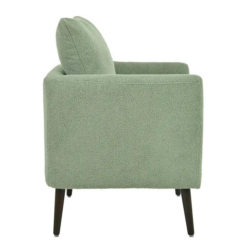 Green 26.77 Upholstered Arm Chair with Solid Wood Legs