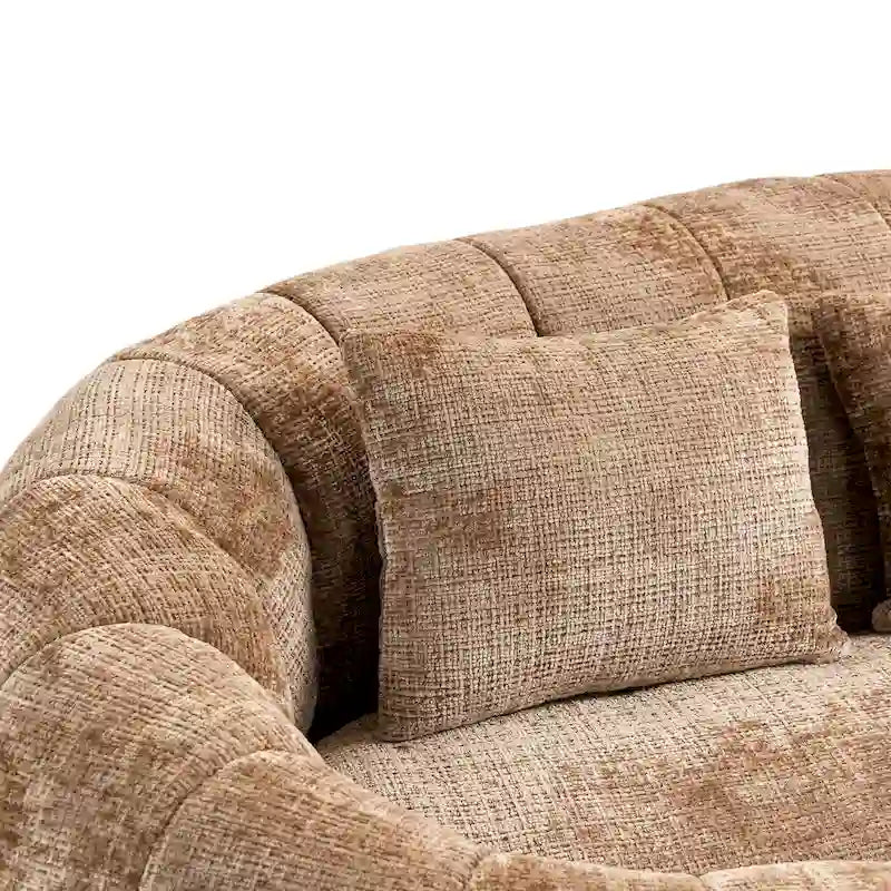 Coffee Modern 59 Chenille Loveseat Chaise Lounge Chair
