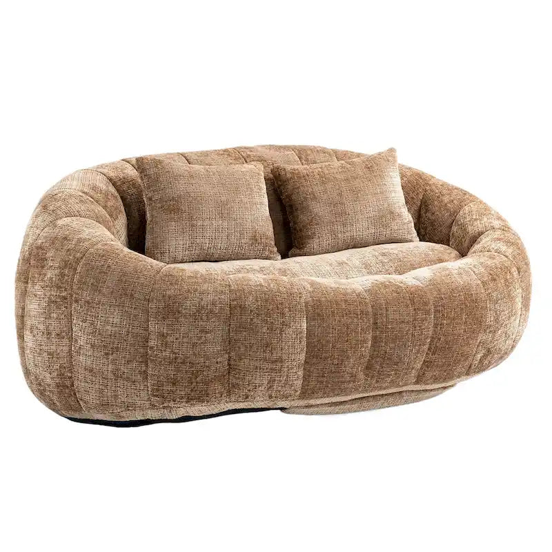 Coffee Modern 59 Chenille Loveseat Chaise Lounge Chair
