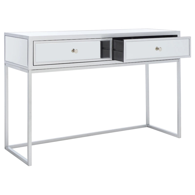 Ethyle 2-Drawer Mirrored Desk
