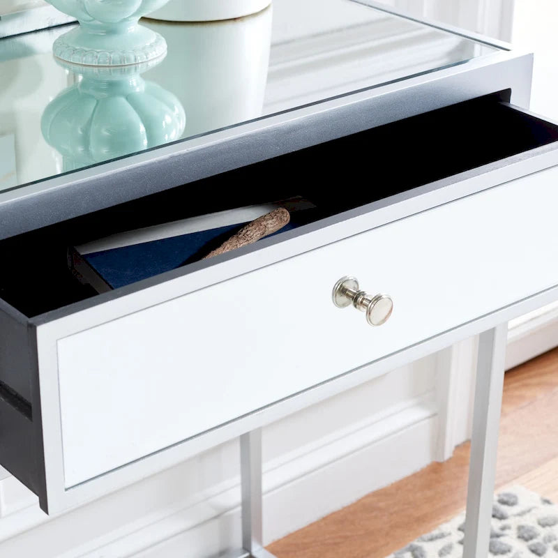 Ethyle 2-Drawer Mirrored Desk
