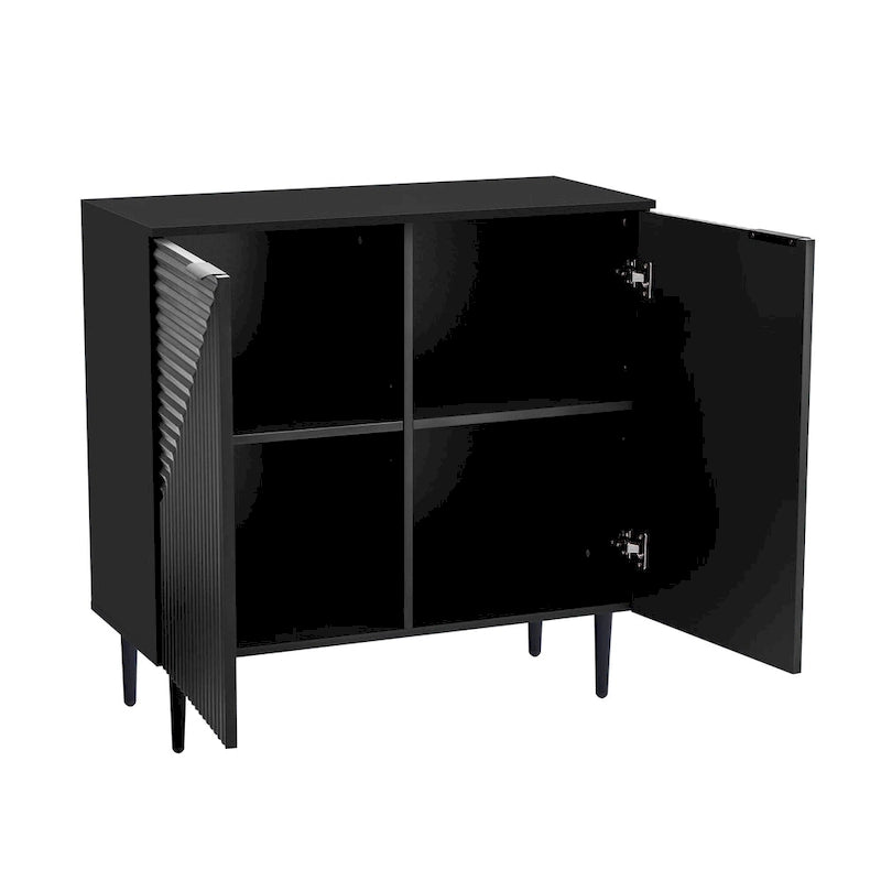 Modern Minimalist Side Cabinet with Adjustable Shelves for Stylish and Versatile Storage