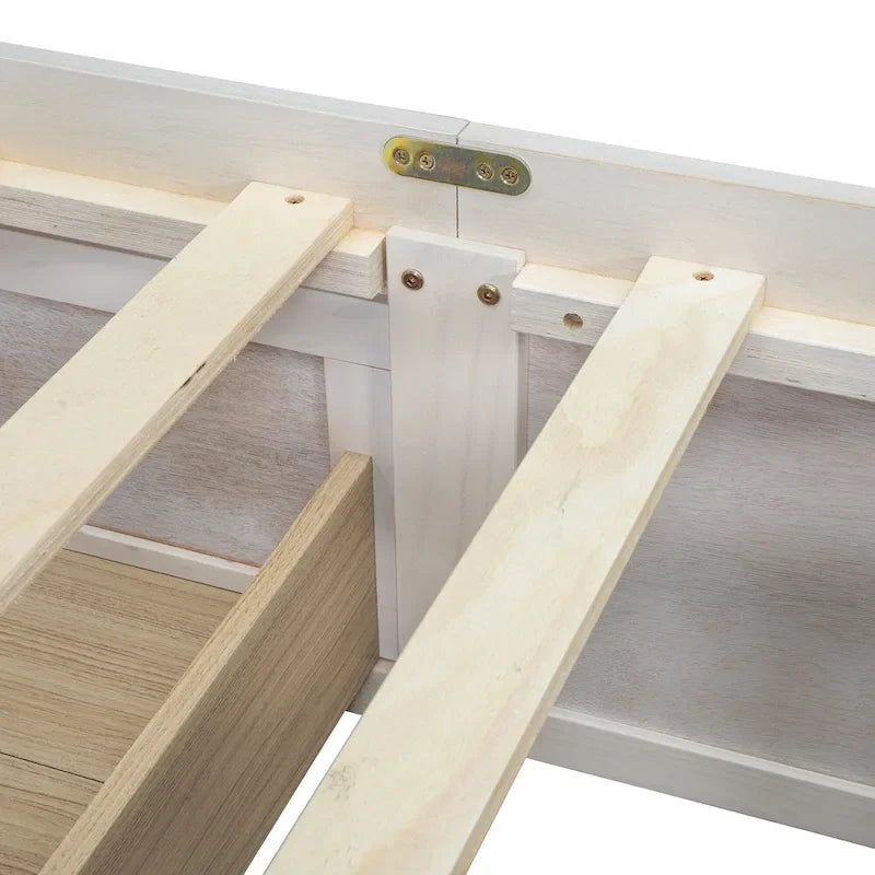 Queen Size Platform Bed with 6 Storage Drawers