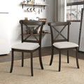 Wooden X Back Dining Chairs Set of 2