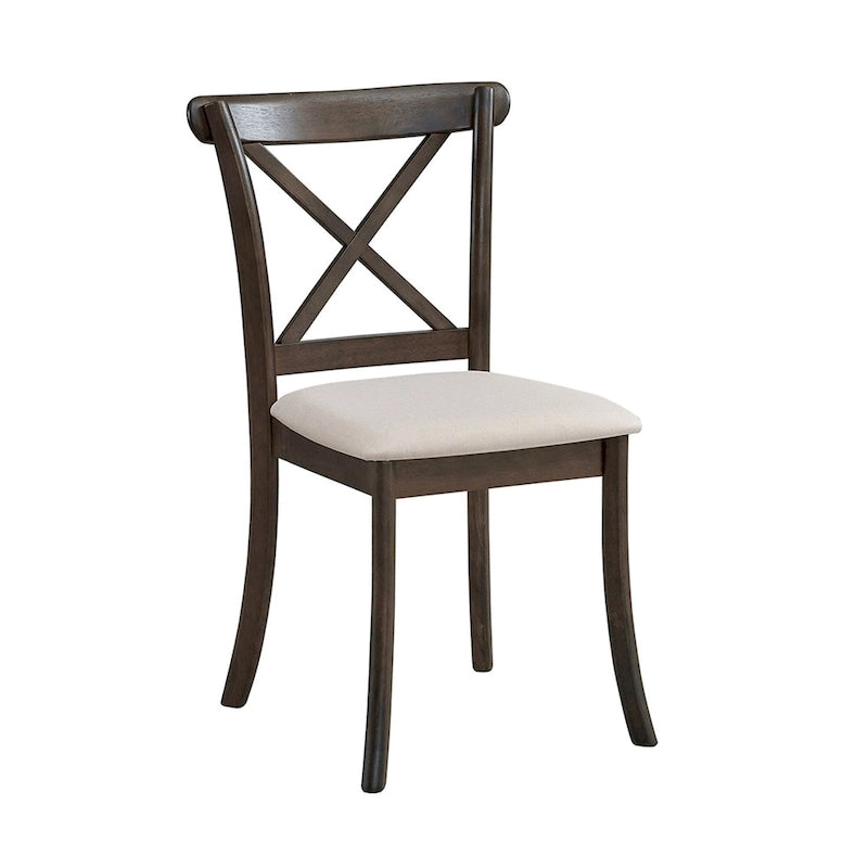 Wooden X Back Dining Chairs Set of 2