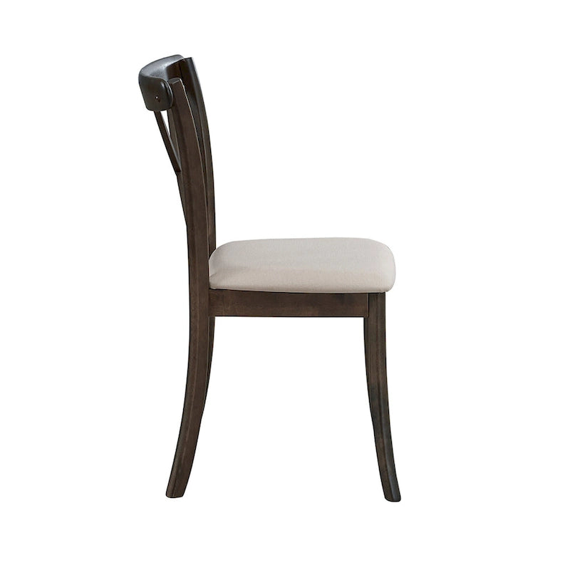 Wooden X Back Dining Chairs Set of 2