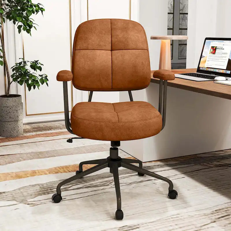 Office Chair Leathaire Upholstered Task Chair with - See Details