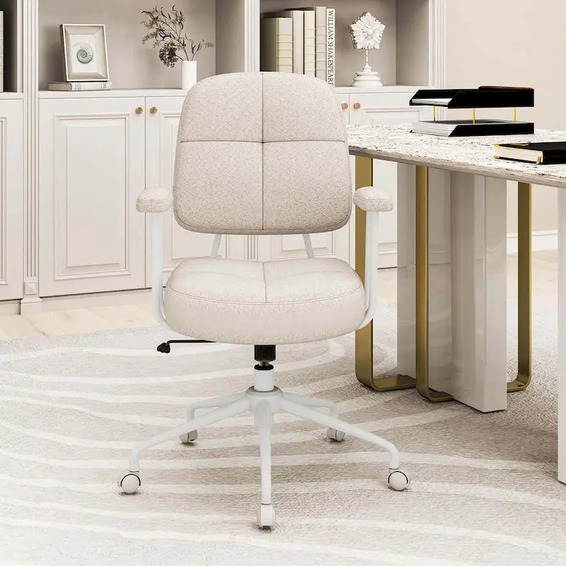 Office Chair Leathaire Upholstered Task Chair with - See Details