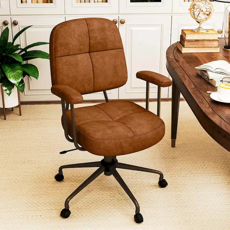 Office Chair Leathaire Upholstered Task Chair with - See Details