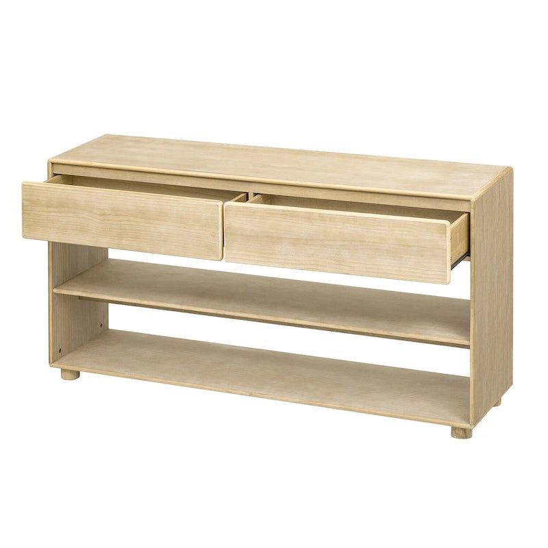 Console Table with Drawers and Shelves for Living Room, Entryway