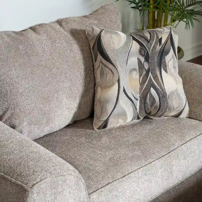 Contemporary Fabric Pillowback Accent Chair