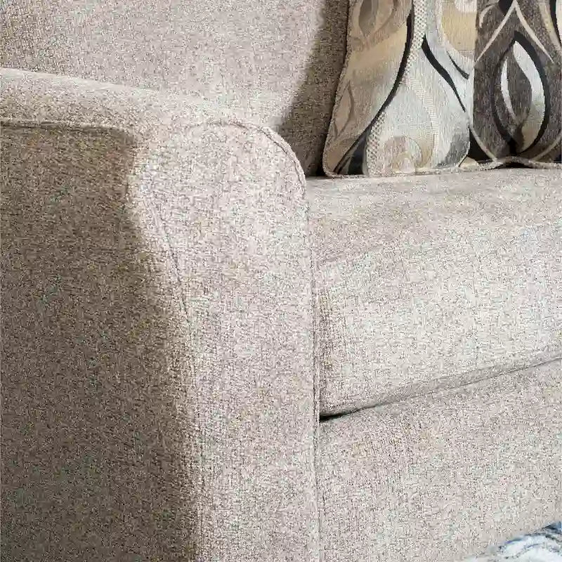 Contemporary Fabric Pillowback Accent Chair