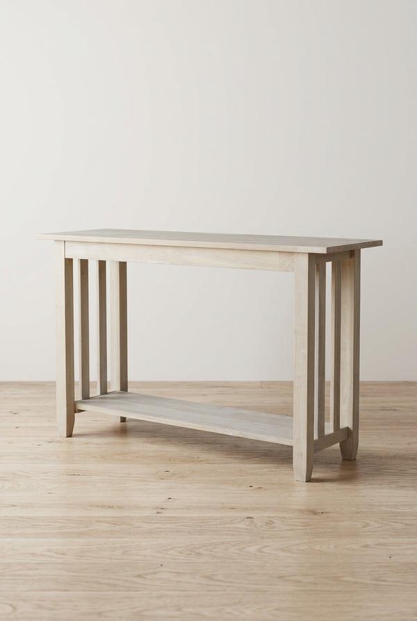 The Gray Barn Moonshine Unfinished Mission Console Table