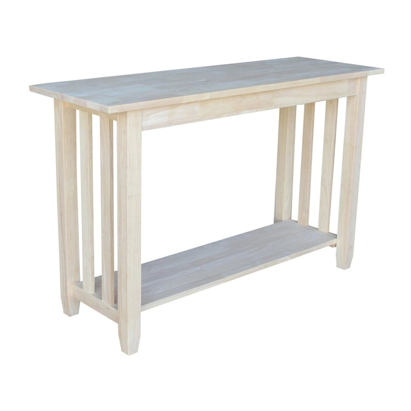 Unfinished Console Table