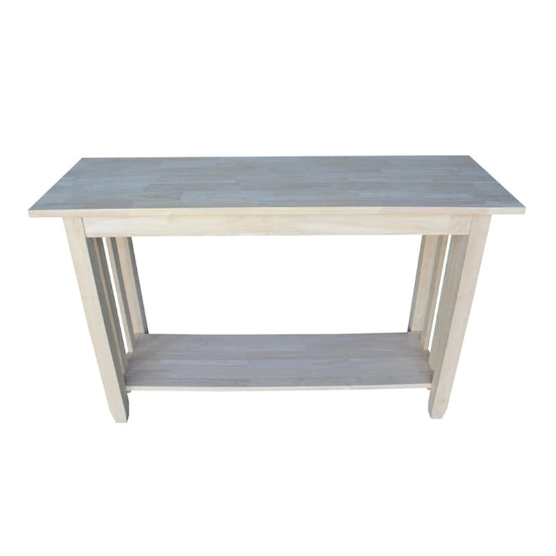 Unfinished Console Table