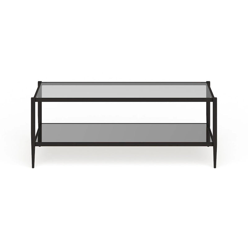 45 Wide Rectangular Coffee Table with Mirror Shelf
