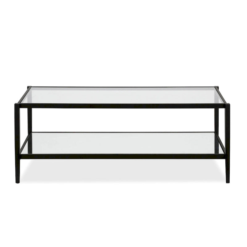 45 Wide Rectangular Coffee Table with Mirror Shelf