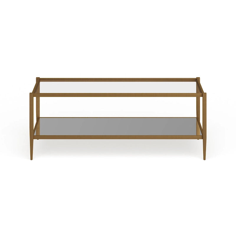 45 Wide Rectangular Coffee Table with Mirror Shelf