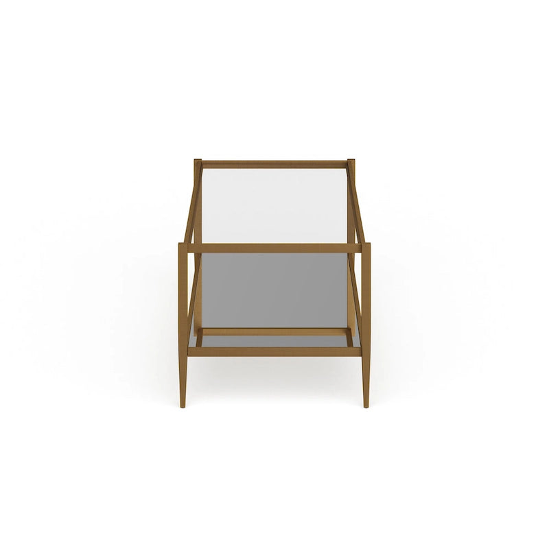 45 Wide Rectangular Coffee Table with Mirror Shelf
