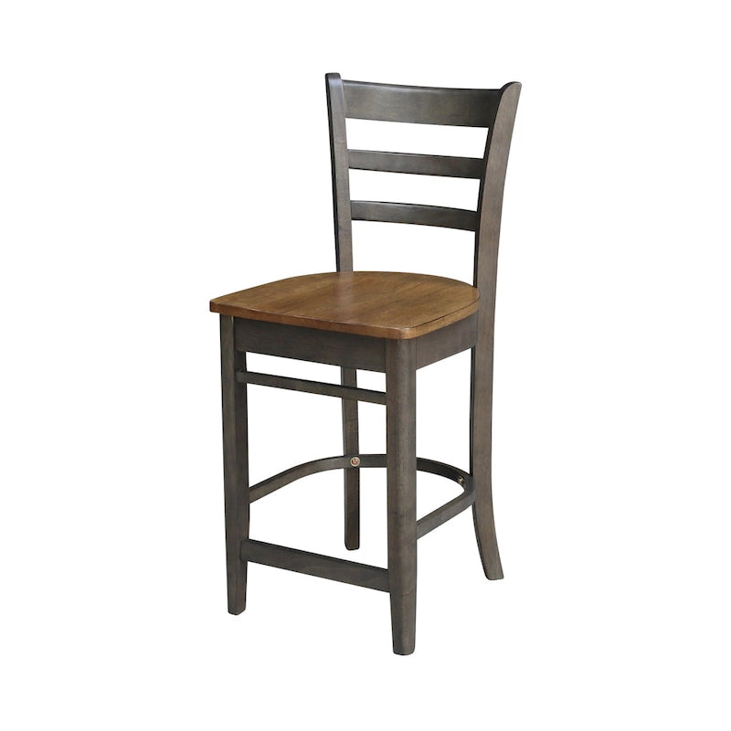 36 in Solid Wood Round Top Counter Height Dining Table with 4 Stools