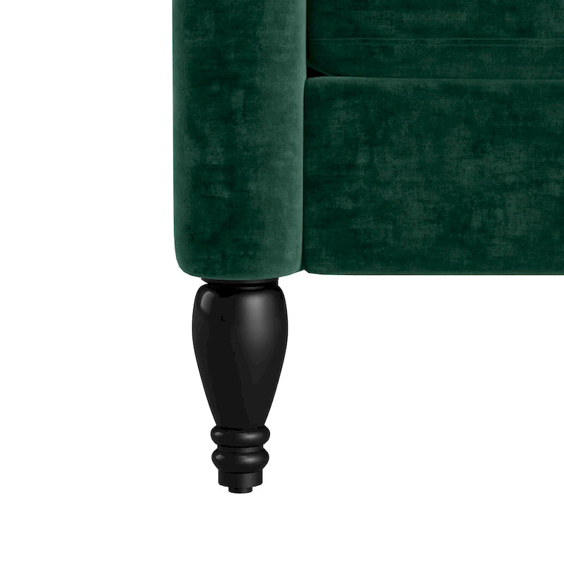 Velvet Wingback Push Back Recliner Chair