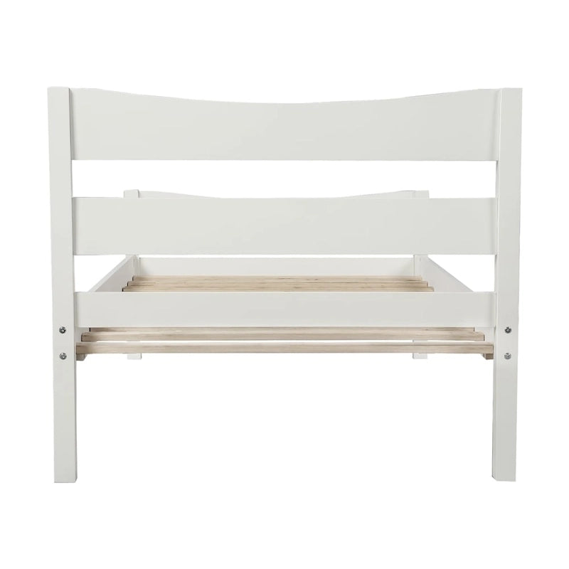 Wood Platform Bed with Headboard