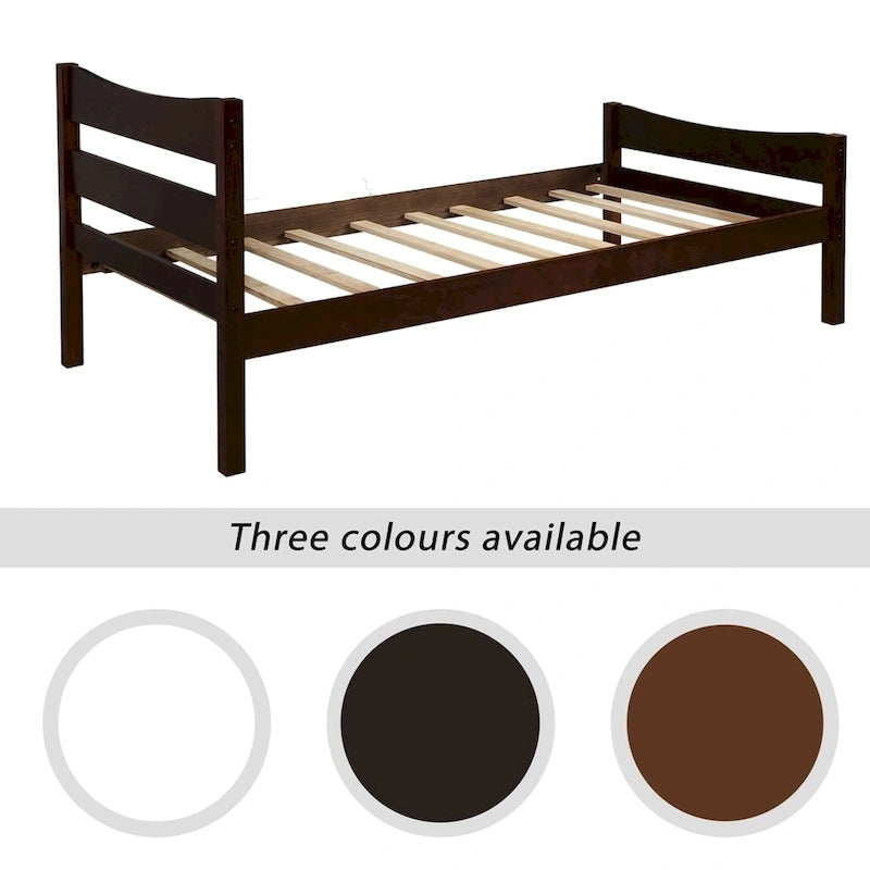 Wood Platform Bed with Headboard