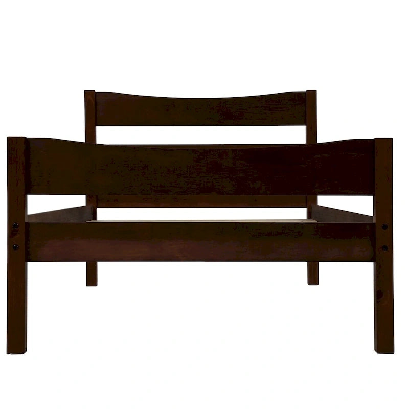 Wood Platform Bed with Headboard