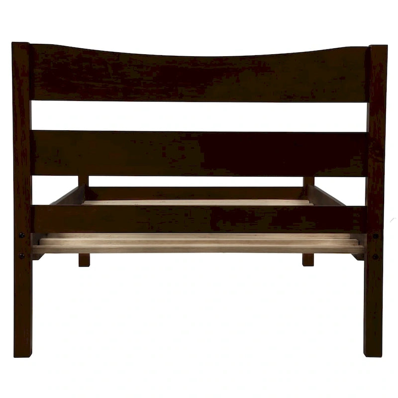 Wood Platform Bed with Headboard
