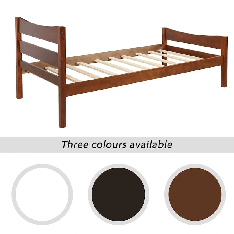Wood Platform Bed with Headboard