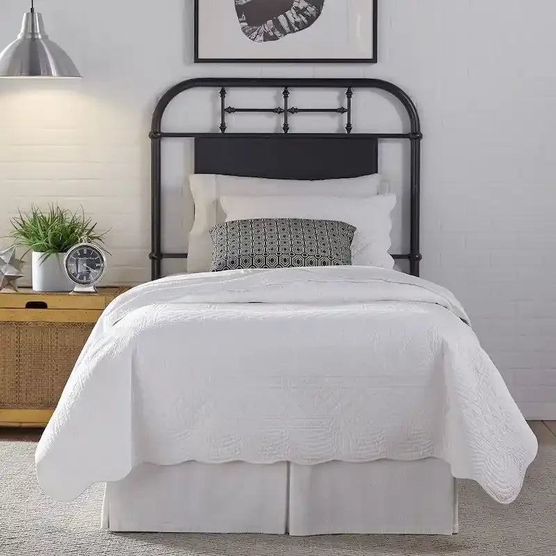Vintage Distressed Full Metal Headboard