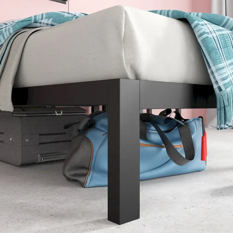 Black Metal Platform Bed Frame