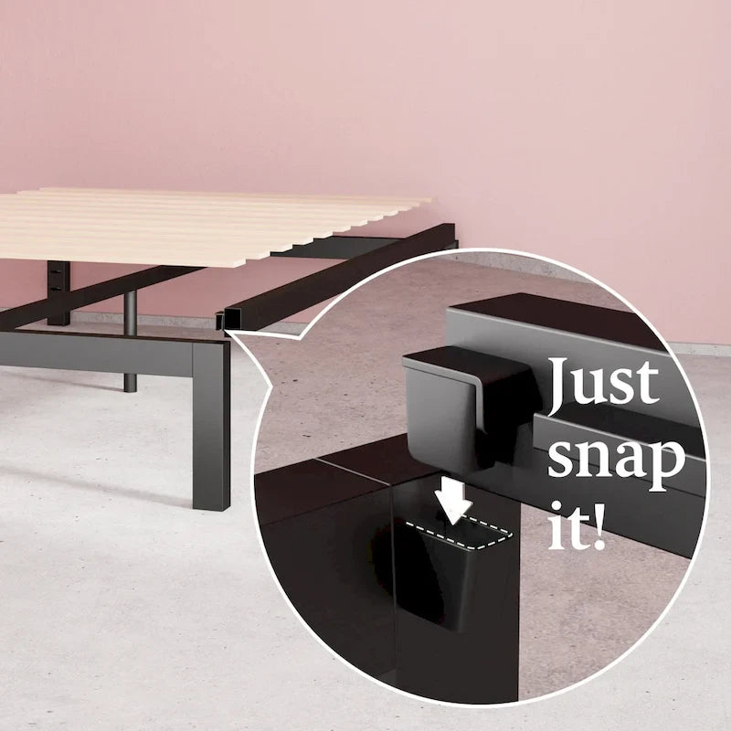 Black Metal Platform Bed Frame