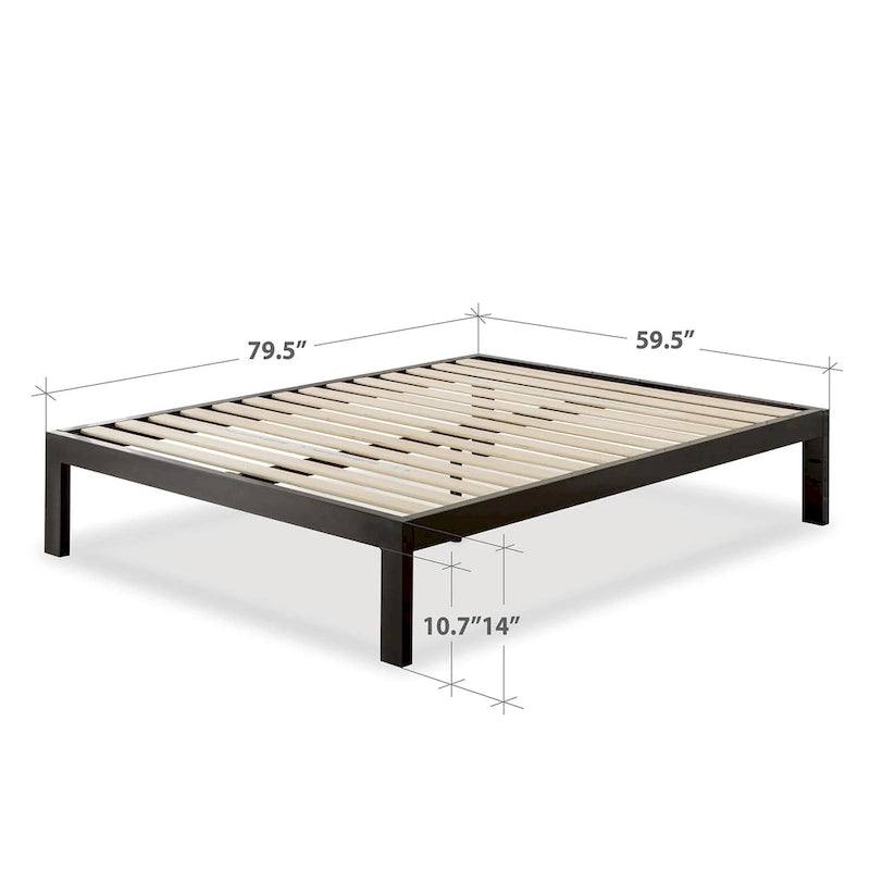 Black Metal Platform Bed Frame