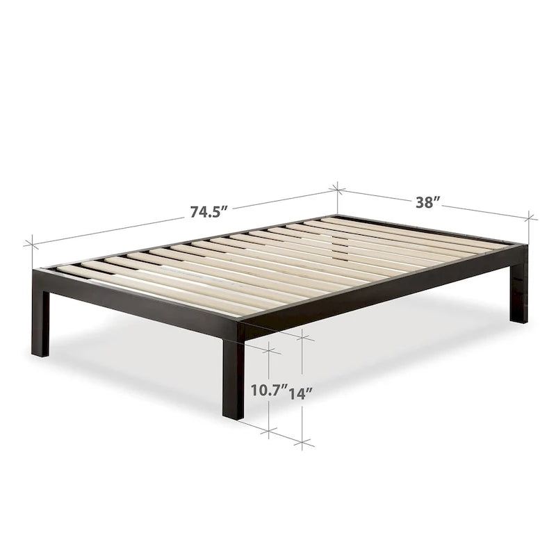 Black Metal Platform Bed Frame
