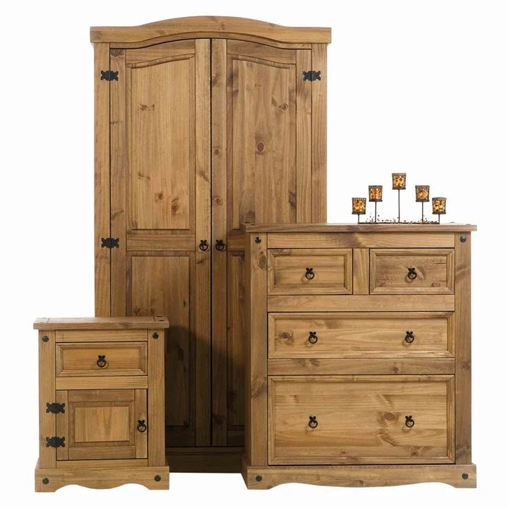 Wood Nighstand 1 Door 1 Drawer Collection