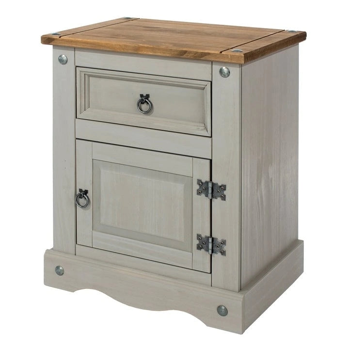 Wood Nighstand 1 Door 1 Drawer Collection