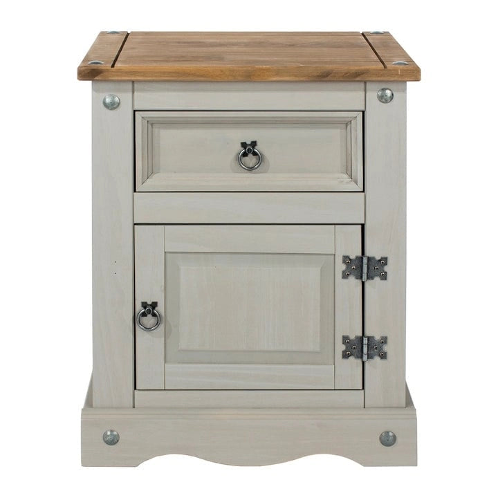 Wood Nighstand 1 Door 1 Drawer Collection