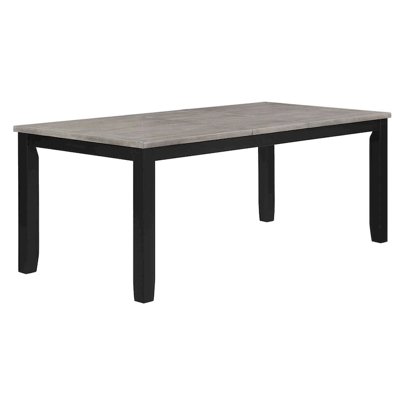 Grey and Black 7-Piece Dining Table Set