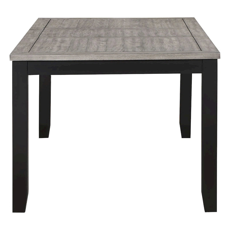 Grey and Black 7-Piece Dining Table Set