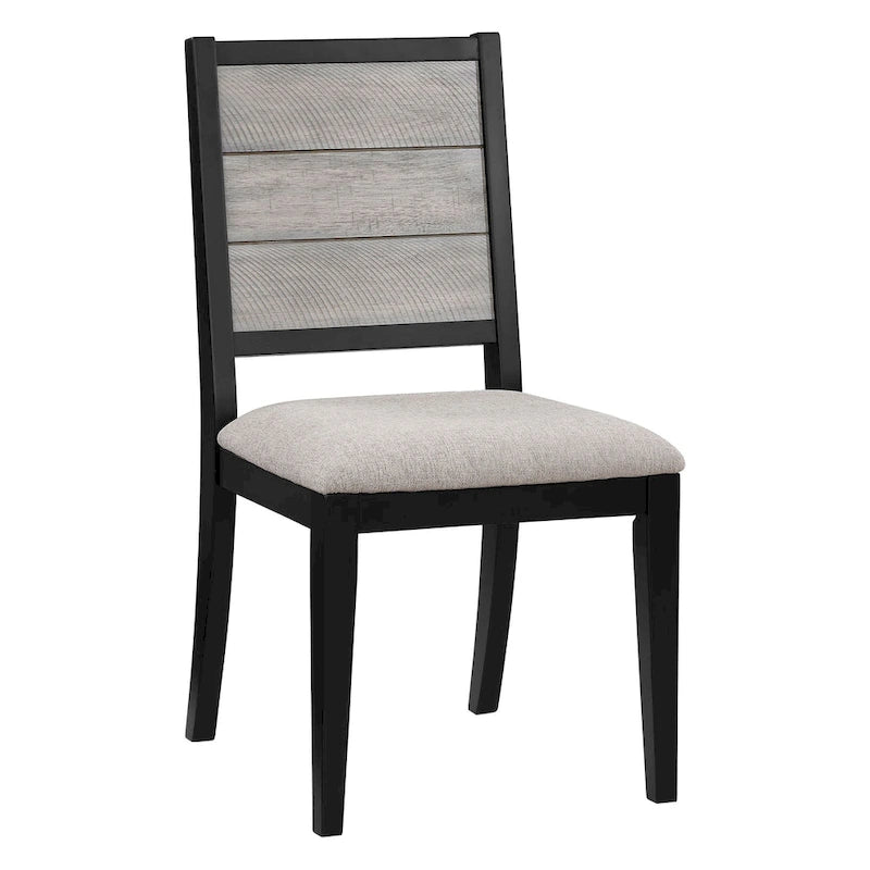 Grey and Black 7-Piece Dining Table Set