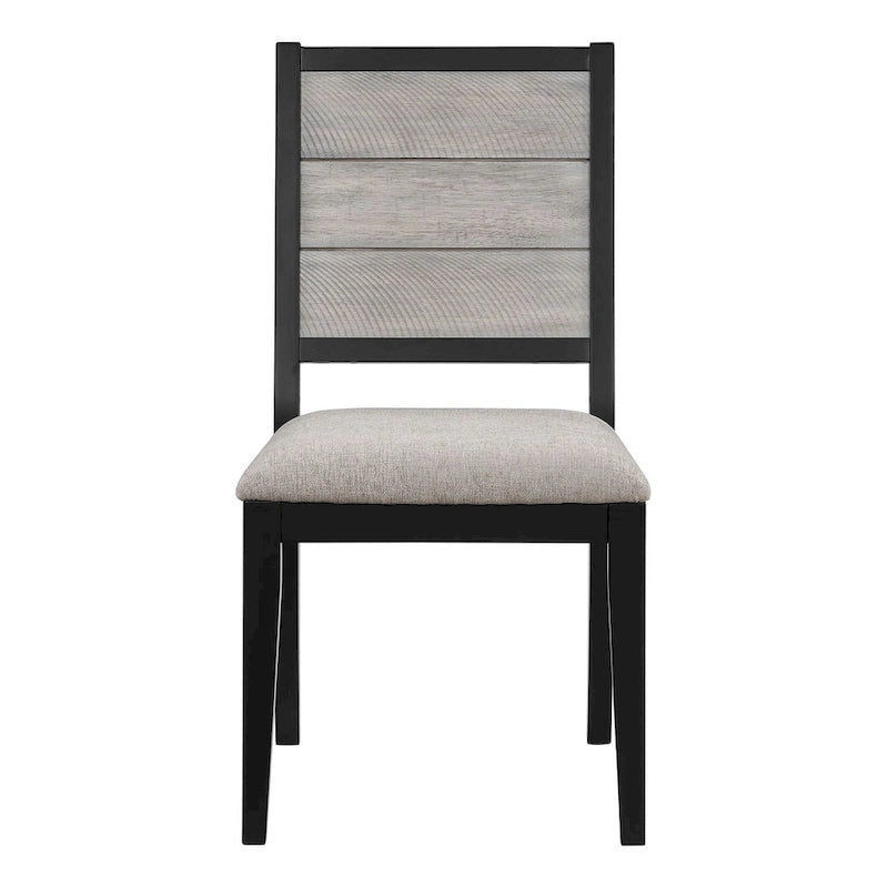 Grey and Black 7-Piece Dining Table Set