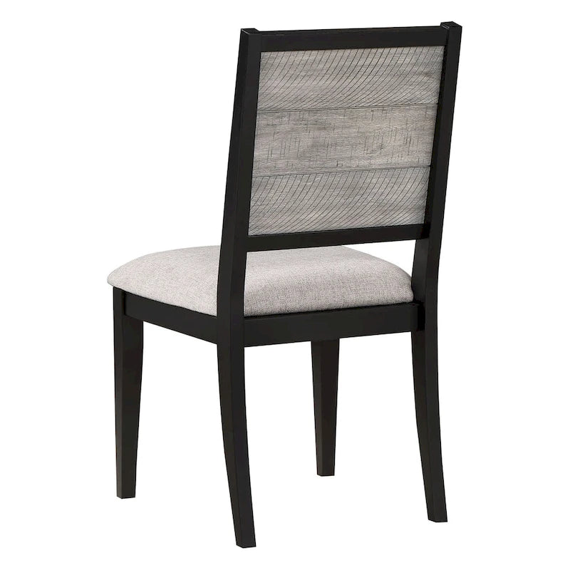 Grey and Black 7-Piece Dining Table Set