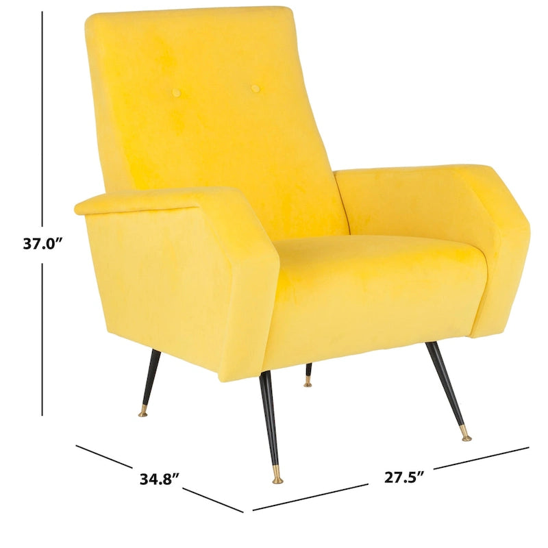 Mid-Century Modern Retro Club Chair - 27.5 x 34.8 x 37 - 28Wx35Dx37H