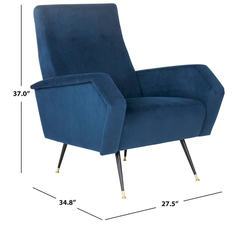Mid-Century Modern Retro Club Chair - 27.5 x 34.8 x 37 - 28Wx35Dx37H
