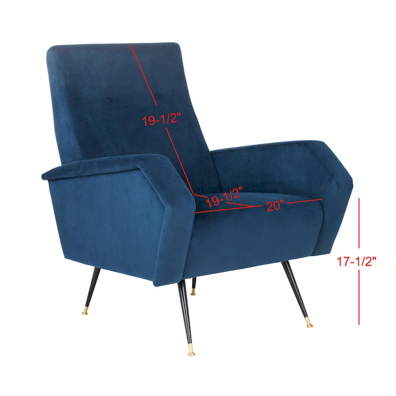 Mid-Century Modern Retro Club Chair - 27.5 x 34.8 x 37 - 28Wx35Dx37H