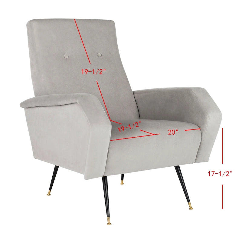 Mid-Century Modern Retro Club Chair - 27.5 x 34.8 x 37 - 28Wx35Dx37H