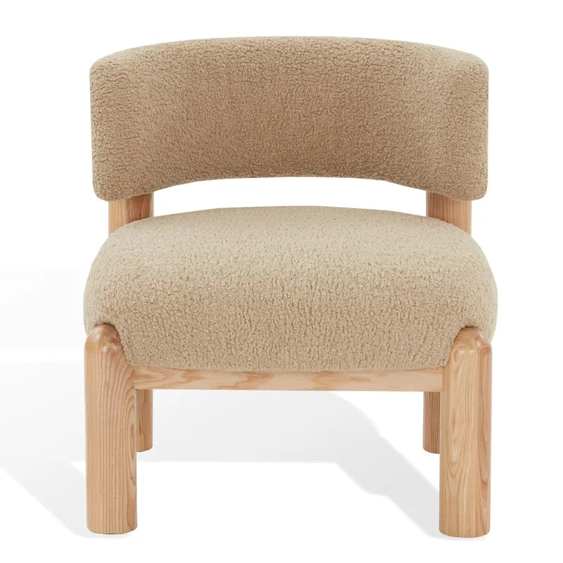 Faux Shearling Accent Chair - 26 In. W x 26 In. D x 28 In. H - 26Wx26Dx28H
