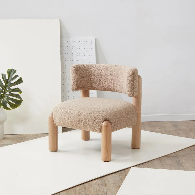 Faux Shearling Accent Chair - 26 In. W x 26 In. D x 28 In. H - 26Wx26Dx28H